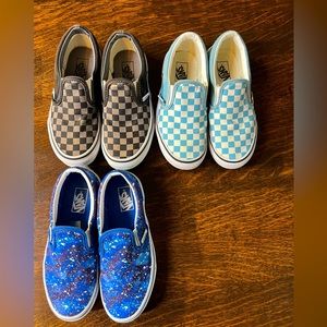 3 pairs of Van’s (size 2) slip-ons
